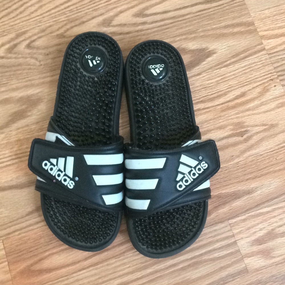 Black Adidas Adissage Slides